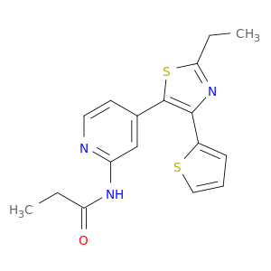 N-[4-[2-ETHYL-4-(2-THIENYL)-1,3-THIAZOL-5-YL]-2-PYRIDYL]PROPIONAMIDE