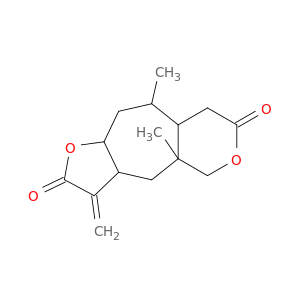 4a,9-dimethyl-3-methylideneoctahydrofuro[2',3':5,6]cyclohepta[1,2-c]pyran-2,7(3h,4h)-dione