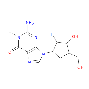 6H-Purin-6-one,2-amino-9-[(1R,2R,3R,4R)-2-fluoro-3-hydroxy-4-(hydroxymethyl)cyclopentyl]-1,9-dihydro-,rel-
