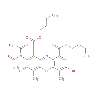 dibutyl 7-bromo-2-(diacetylamino)-4,6-dimethyl-3-oxo-3h-phenoxazine-1,9-dicarboxylate