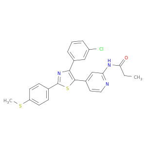 N-[4-[4-(3-CHLOROPHENYL)-2-[4-(METHYLTHIO)PHENYL]-1,3-THIAZOL-5-YL]-2-PYRIDYL]PROPIONAMIDE