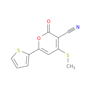 2H-Pyran-3-carbonitrile, 4-(methylthio)-2-oxo-6-(2-thienyl)-