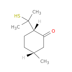 Cyclohexanone, 2-(1-mercapto-1-methylethyl)-5-methyl-, (2S,5R)-