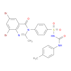 1-[4-(6,8-dibromo-2-methyl-4-oxo-quinazolin-3-yl)phenyl]sulfonyl-3-(4-methylphenyl)urea