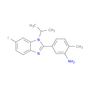 5-[6-fluoro-1-(propan-2-yl)-1H-1,3-benzodiazol-2-yl]-2-methylaniline