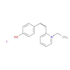 Pyridinium, 1-ethyl-2-[2-(4-hydroxyphenyl)ethenyl]-, iodide