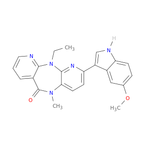 6H-Dipyrido[3,2-b:2',3'-e][1,4]diazepin-6-one,11-ethyl-5,11-dihydro-2-(5-methoxy-1H-indol-3-yl)-5-methyl-