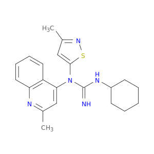 N-CYCLOHEXYL-N'-(3-METHYL-5-ISOTHIAZOLYL)-N'-(2-METHYL-4-QUINOLINYL)GUANIDINE
