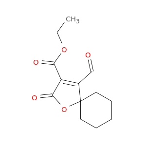 1-Oxaspiro[4.5]dec-3-ene-3-carboxylic acid, 4-formyl-2-oxo-, ethyl ester