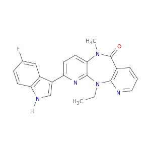 11-ethyl-2-(5-fluoro-1h-indol-3-yl)-5-methyl-5,11-dihydro-6h-dipyrido[3,2-b:2',3'-e][1,4]diazepin-6-one