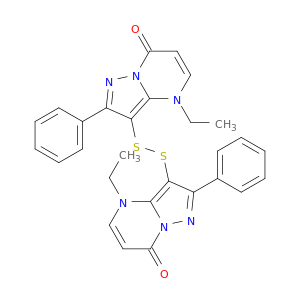 Pyrazolo[1,5-a]pyrimidin-7(4H)-one, 3,3'-dithiobis[4-ethyl-2-phenyl-