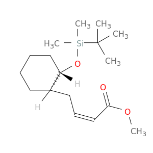 2-Butenoic acid,4-[2-[[(1,1-dimethylethyl)dimethylsilyl]oxy]cyclohexyl]-, methyl ester, [1a(Z),2b]- (9CI)