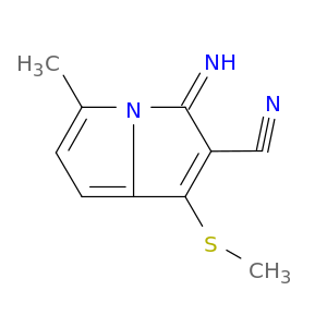 3H-Pyrrolizine-2-carbonitrile, 3-imino-5-methyl-1-(methylthio)-