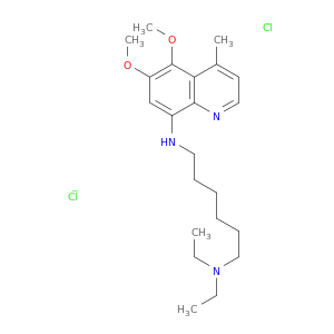 {6-[(5,6-DIMETHOXY-4-METHYL(8-QUINOLYL))AMINO]HEXYL}DIETHYLAMINE, DICHLORIDE