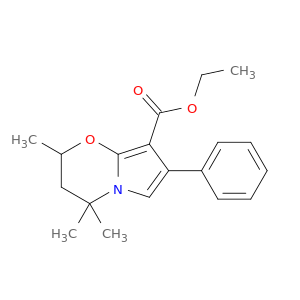 2H-Pyrrolo[2,1-b][1,3]oxazine-8-carboxylicacid, 3,4-dihydro-2,4,4-trimethyl-7-phenyl-, ethyl ester