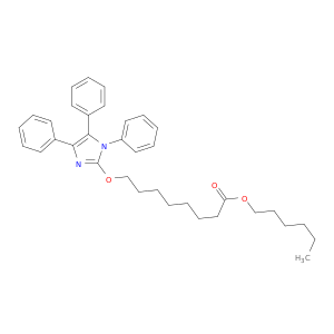 Octanoic acid, 8-[(1,4,5-triphenyl-1H-imidazol-2-yl)oxy]-, hexyl ester