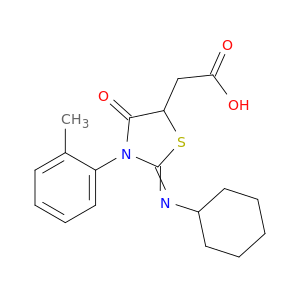 [(2z)-2-(cyclohexylimino)-3-(2-methylphenyl)-4-oxo-1,3-thiazolidin-5-yl]acetic acid