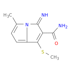 3H-Pyrrolizine-2-carboxamide, 3-imino-5-methyl-1-(methylthio)-