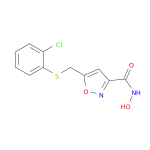 3-Isoxazolecarboxamide, 5-[[(2-chlorophenyl)thio]methyl]-N-hydroxy-