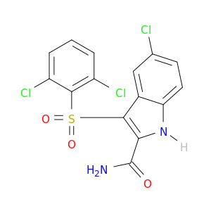 1H-Indole-2-carboxamide, 5-chloro-3-[(2,6-dichlorophenyl)sulfonyl]-