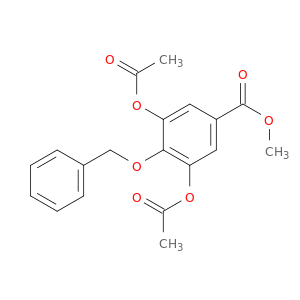 Benzoic acid, 3,5-bis(acetyloxy)-4-(phenylmethoxy)-, methyl ester