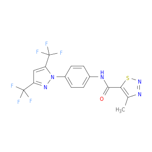 N-(4-(3,5-二(三氟甲基)-1H-吡唑-1-基)苯基)-4-甲基-1,2,3-噻二唑-5-甲酰胺