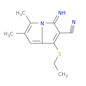 3H-Pyrrolizine-2-carbonitrile, 1-(ethylthio)-3-imino-5,6-dimethyl-