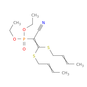 Phosphonic acid, [2,2-bis(2-butenylthio)-1-cyanoethenyl]-, diethyl ester