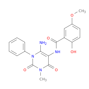 Benzamide,N-(6-amino-1,2,3,4-tetrahydro-3-methyl-2,4-dioxo-1-phenyl-5-pyrimidinyl)-2-hydroxy-5-methoxy-