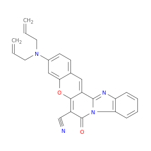 3-(DI-2-PHAPEN-1-ylamino)-7-氧代-7H-[1]苯并吡喃[3',2'：3,4]吡啶[1,2-A]苯并咪唑-6-腈