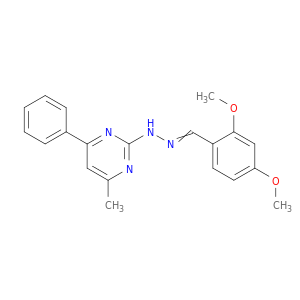 N-[(2,4-DIMETHOXYPHENYL)METHYLIDENEAMINO]-4-METHYL-6-PHENYL-PYRIMIDIN-2-AMINE