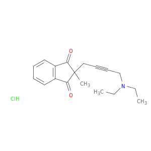 1H-Indene-1,3(2H)-dione,2-[4-(diethylamino)-2-butyn-1-yl]-2-methyl-, hydrochloride (1:1)