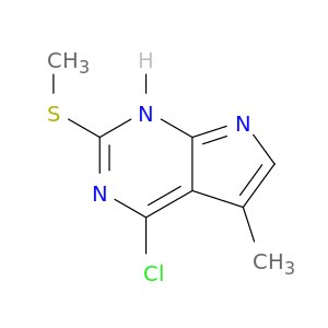 1H-Pyrrolo[2,3-d]pyrimidine, 4-chloro-5-methyl-2-(methylthio)-