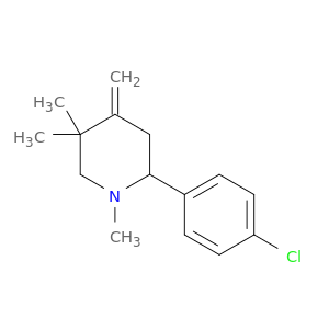 Piperidine, 2-(4-chlorophenyl)-1,5,5-trimethyl-4-methylene-