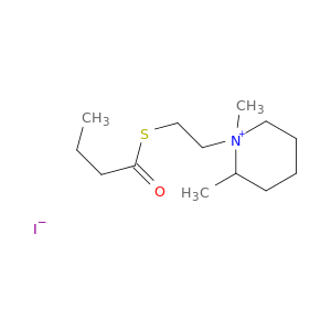 Piperidinium, 1,2-dimethyl-1-[2-[(1-oxobutyl)thio]ethyl]-, iodide