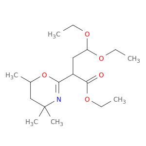 4H-1,3-Oxazine-2-aceticacid, a-(2,2-diethoxyethyl)-5,6-dihydro-4,4,6-trimethyl-, ethyl ester