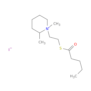 Piperidinium, 1,2-dimethyl-1-[2-[(1-oxopentyl)thio]ethyl]-, iodide
