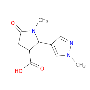 1-methyl-2-(1-methyl-1H-pyrazol-4-yl)-5-oxopyrrolidine-3-carboxylic acid