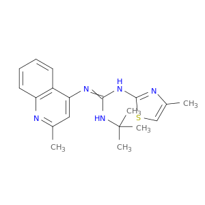 1-TERT-BUTYL-2-(2-METHYL-4-QUINOLYL)-3-(4-METHYL-THIAZOL-2-YL)GUANIDINE