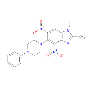 2-methyl-4,6-dinitro-5-(4-phenylpiperazin-1-yl)-1h-benzimidazole