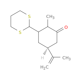 Cyclohexanone, 3-(1,3-dithian-2-yl)-2-methyl-5-(1-methylethenyl)-, (5S)-