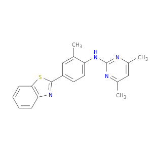 2-Pyrimidinamine, N-[4-(2-benzothiazolyl)-2-methylphenyl]-4,6-dimethyl-