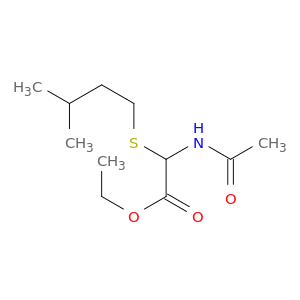 Acetic acid, (acetylamino)[(3-methylbutyl)thio]-, ethyl ester