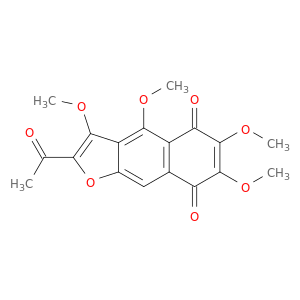 Naphtho[2,3-b]furan-5,8-dione, 2-acetyl-3,4,6,7-tetramethoxy-