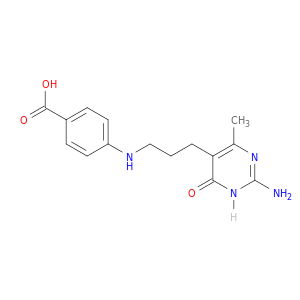 Benzoic acid,4-[[3-(2-amino-1,6-dihydro-4-methyl-6-oxo-5-pyrimidinyl)propyl]amino]-