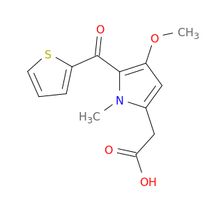 1H-Pyrrole-2-acetic acid, 4-methoxy-1-methyl-5-(thienylcarbonyl)-