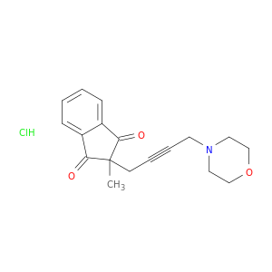 1H-Indene-1,3(2H)-dione,2-methyl-2-[4-(4-morpholinyl)-2-butyn-1-yl]-, hydrochloride (1:1)
