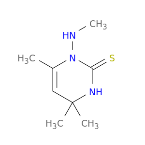 2(1H)-Pyrimidinethione, 3,4-dihydro-4,4,6-trimethyl-1-(methylamino)-