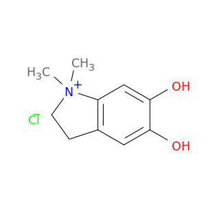 1H-Indolium, 2,3-dihydro-5,6-dihydroxy-1,1-dimethyl-, chloride