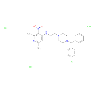 N-[2-[4-[(4-chlorophenyl)-phenyl-methyl]piperazin-1-yl]ethyl]-2,6-dimethyl-3-nitro-pyridin-4-amine trihydrochloride